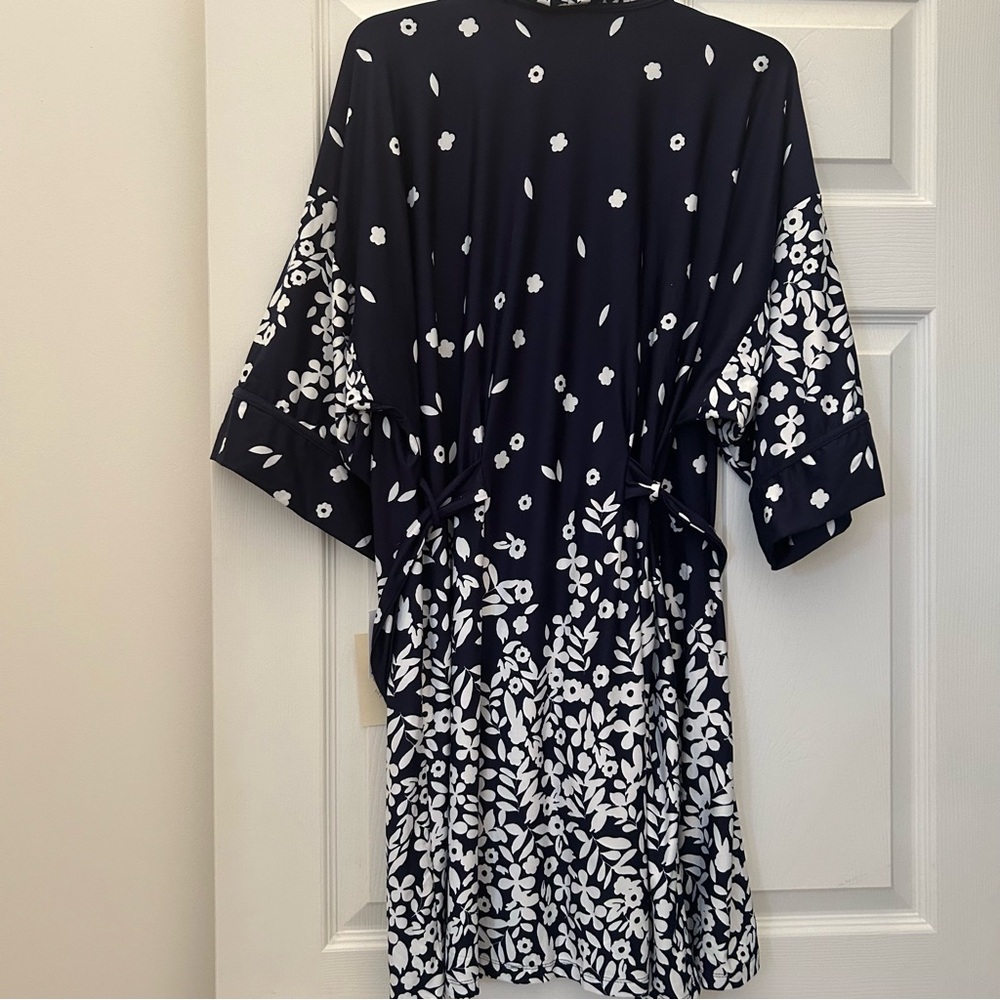 In Bloom by Jonquil Navy Blue Floral Kimono Robe - 3 Available! - Picture 4 of 13